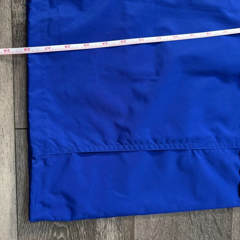 Champion Mens Packable Quarter Zip Windbreaker Anorak Jacket Royal Blue Hooded L